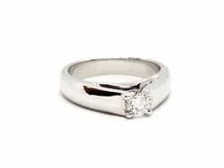 Bague Solitaire Or blanc Diamant - Castafiore