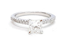 Bague Solitaire Or blanc Diamant - Castafiore