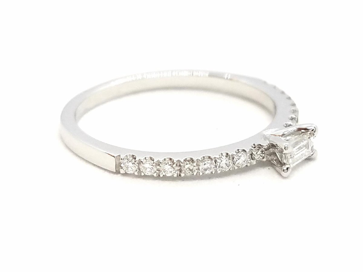 Bague Solitaire Or blanc Diamant - Castafiore