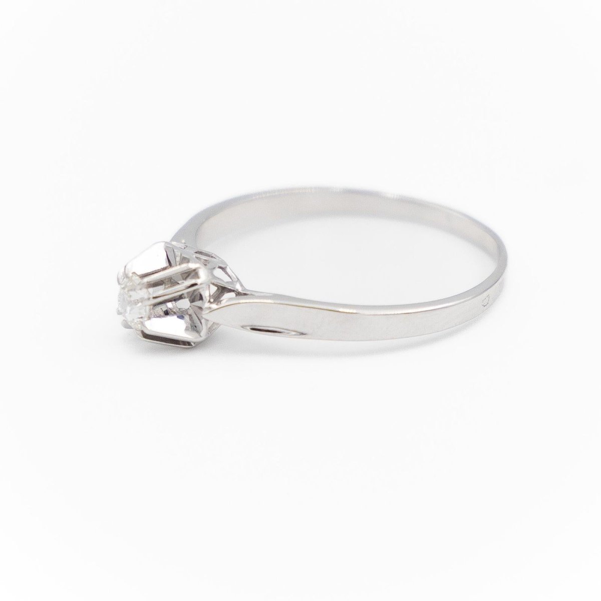 Bague Solitaire Or blanc Diamant - Castafiore