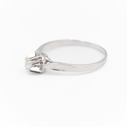 Bague Solitaire Or blanc Diamant - Castafiore