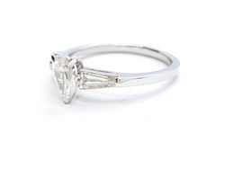 Bague Solitaire Or blanc Diamant - Castafiore