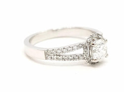 Bague Solitaire Or blanc Diamant - Castafiore