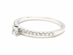 Bague Solitaire Or blanc Diamant - Castafiore
