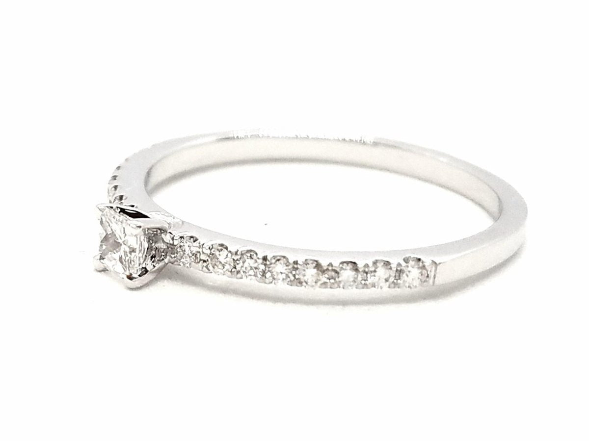 Bague Solitaire Or blanc Diamant - Castafiore
