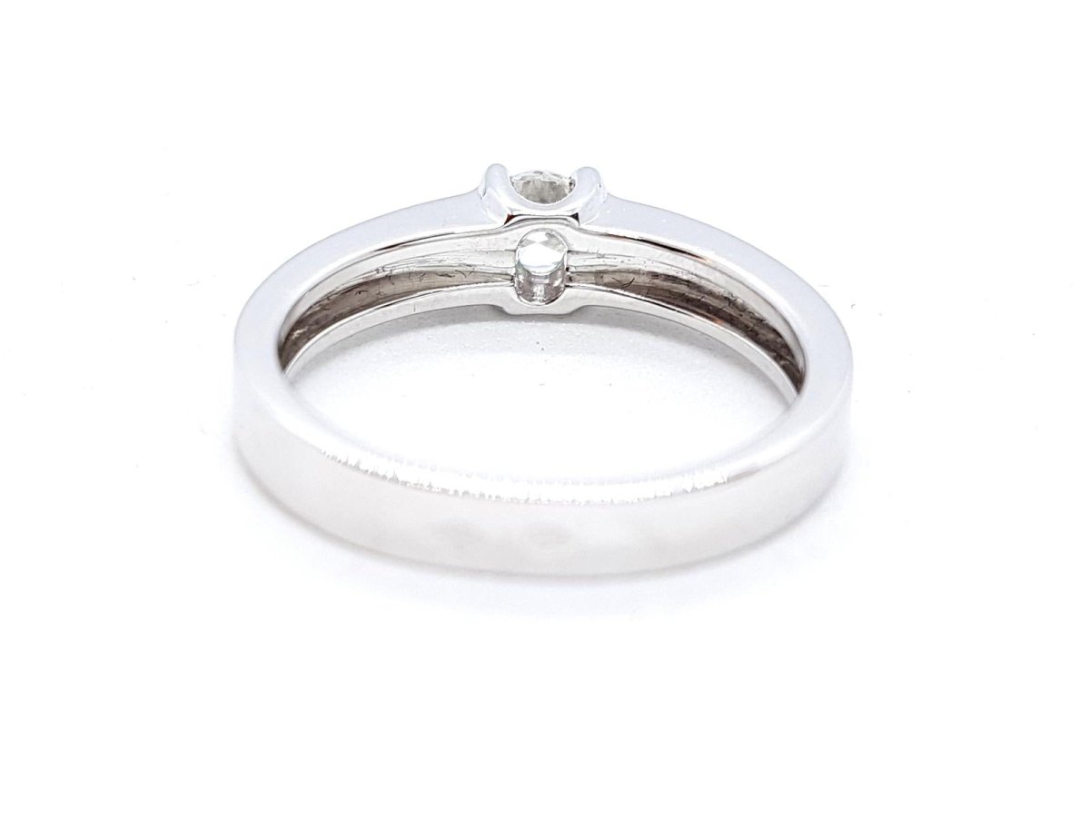 Bague Solitaire Or blanc Diamant - Castafiore