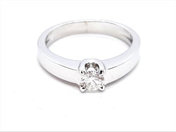 Bague Solitaire Or blanc Diamant - Castafiore
