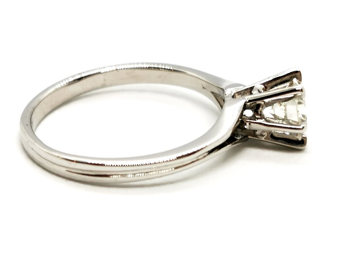 Bague Solitaire Or blanc Diamant - Castafiore