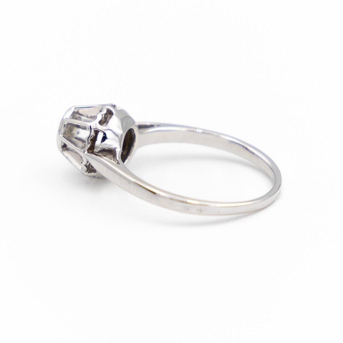 Bague Solitaire Or blanc Diamant - Castafiore