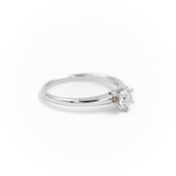 Bague Solitaire Or blanc Diamant - Castafiore