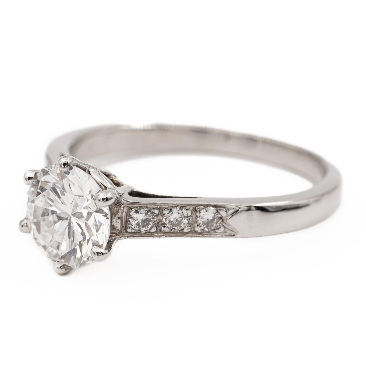 Bague Solitaire Or blanc Diamant - Castafiore