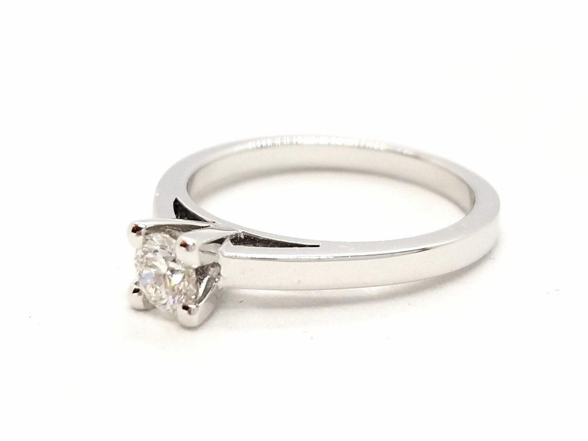 Bague Solitaire Or blanc Diamant - Castafiore