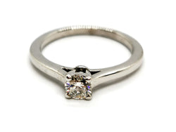 Bague Solitaire Or blanc Diamant - Castafiore