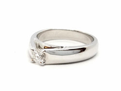Bague Solitaire Or blanc Diamant - Castafiore