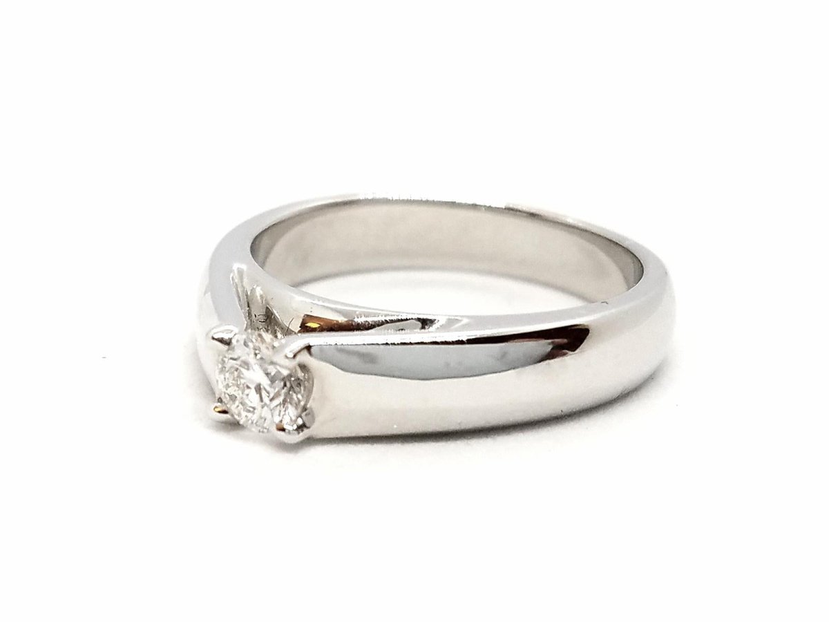 Bague Solitaire Or blanc Diamant - Castafiore