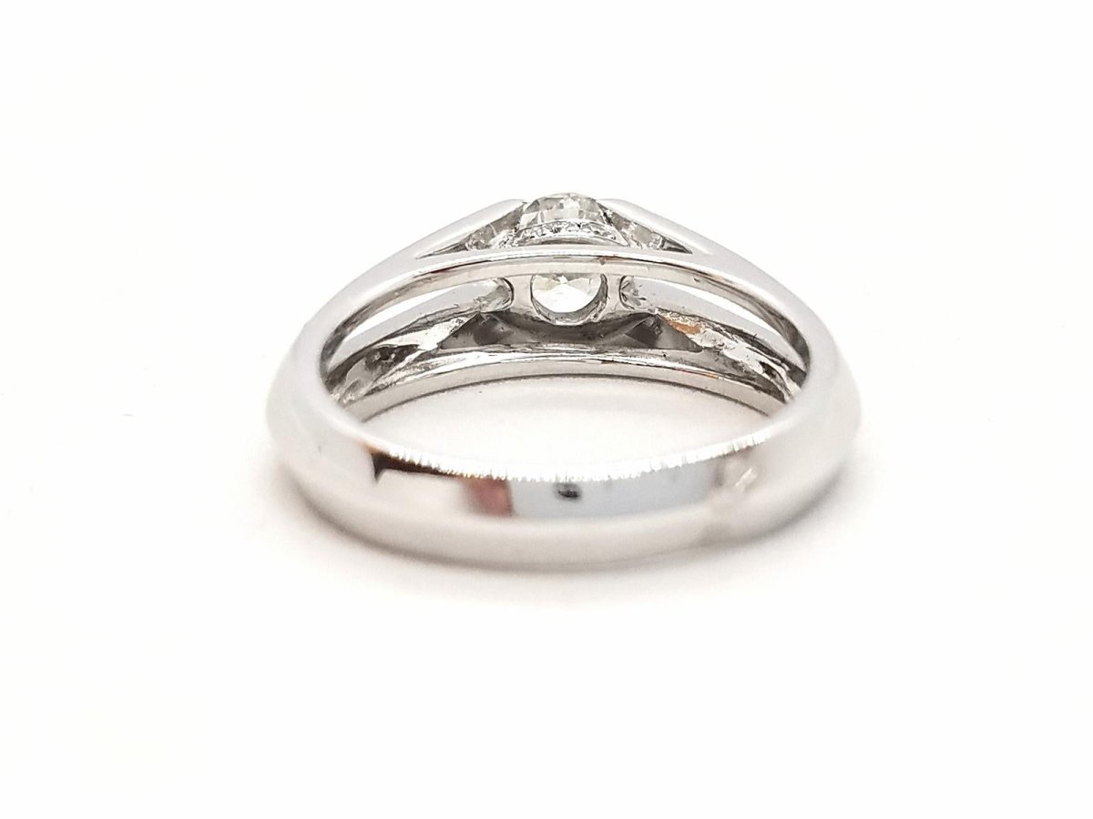 Bague Solitaire Or blanc Diamant - Castafiore