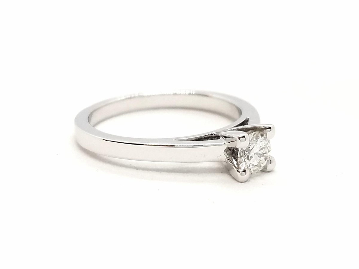 Bague Solitaire Or blanc Diamant - Castafiore