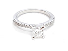 Bague Solitaire Or blanc Diamant - Castafiore