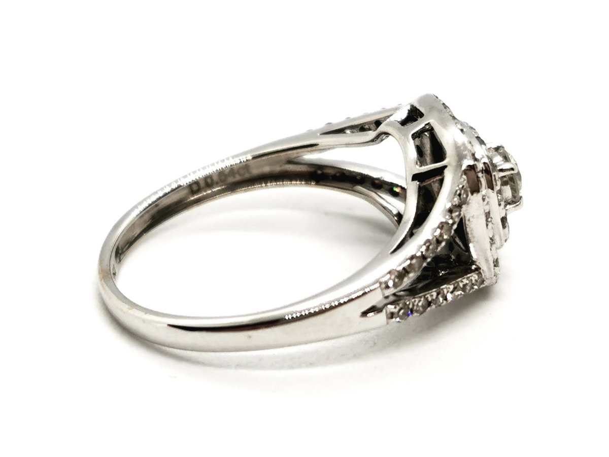 Bague Solitaire Or blanc Diamant - Castafiore