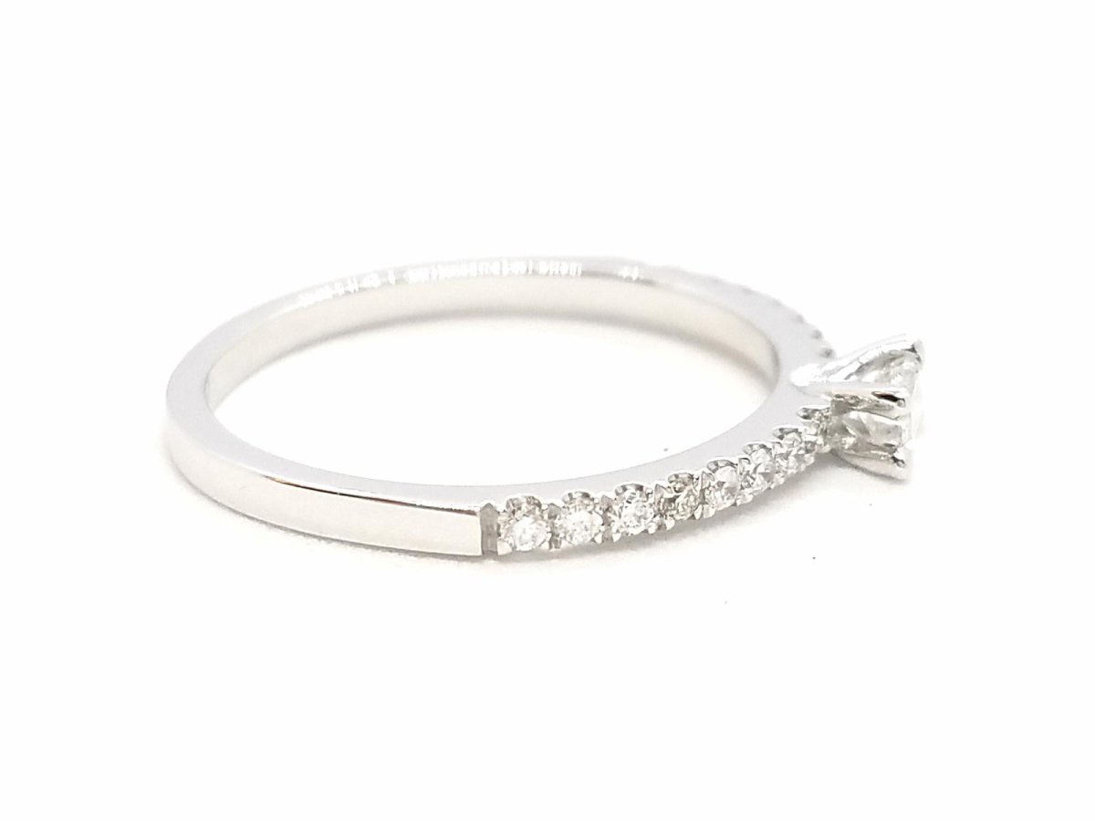 Bague Solitaire Or blanc Diamant - Castafiore