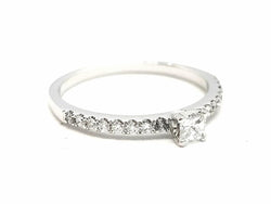 Bague Solitaire Or blanc Diamant - Castafiore