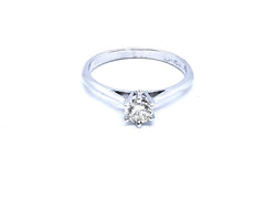 Bague Solitaire Or blanc Diamant - Castafiore