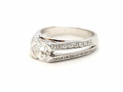 Bague Solitaire Or blanc Diamant - Castafiore