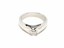 Bague Solitaire Or blanc Diamant - Castafiore