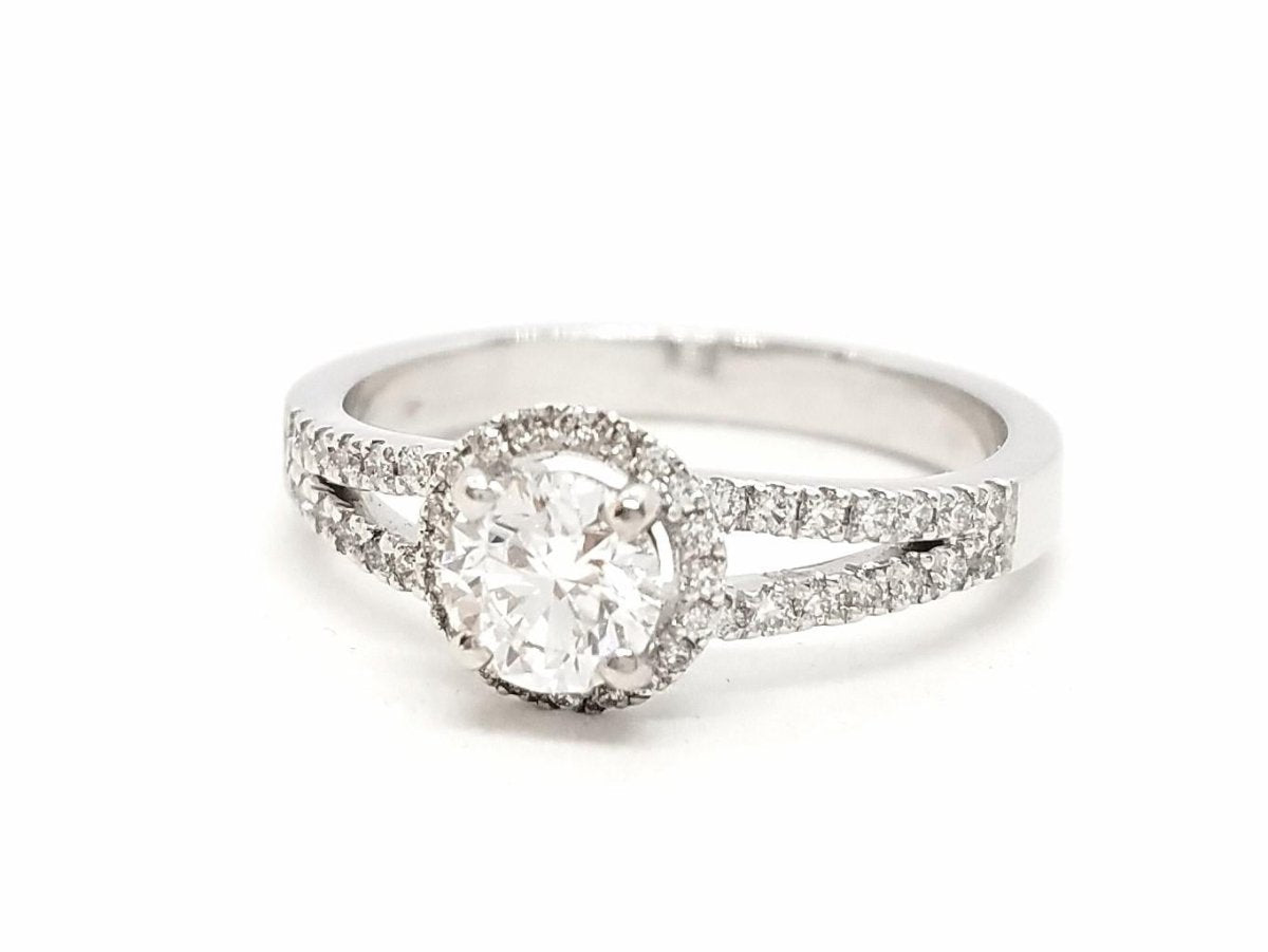 Bague Solitaire Or blanc Diamant - Castafiore