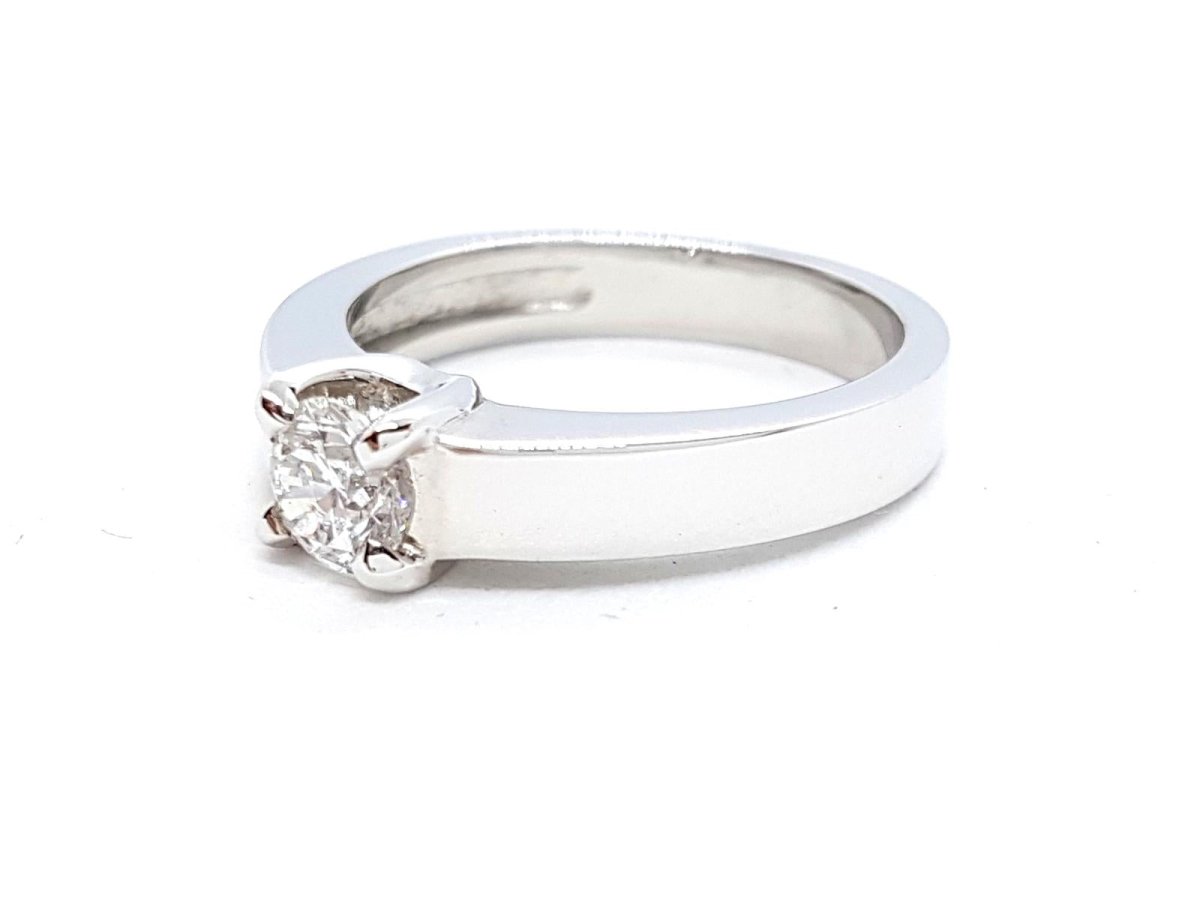 Bague Solitaire Or blanc Diamant - Castafiore
