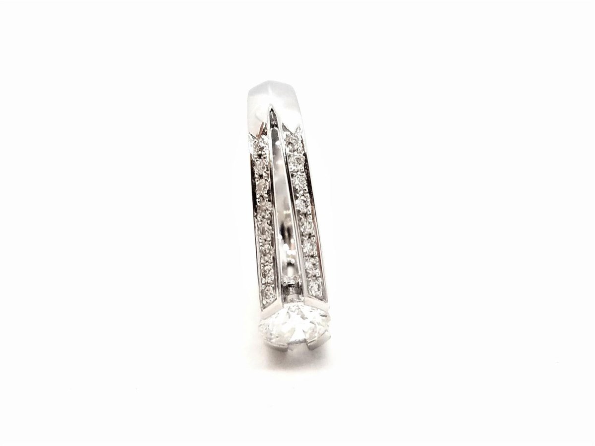 Bague Solitaire Or blanc Diamant - Castafiore