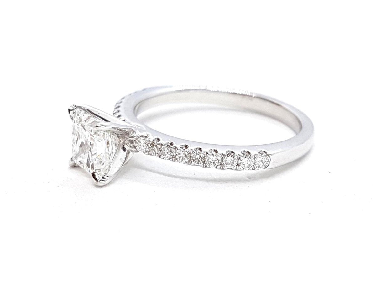 Bague Solitaire Or blanc Diamant - Castafiore