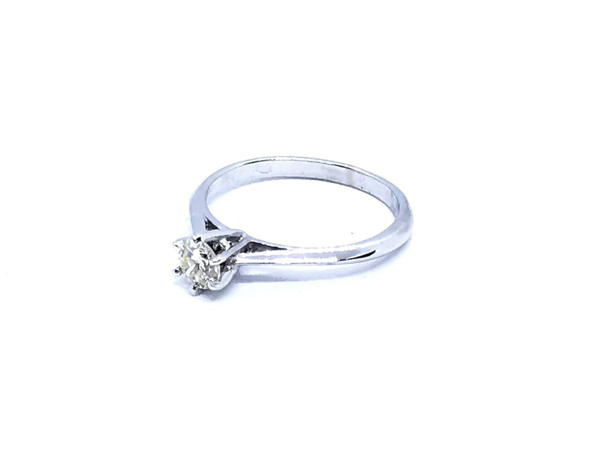 Bague Solitaire Or blanc Diamant - Castafiore