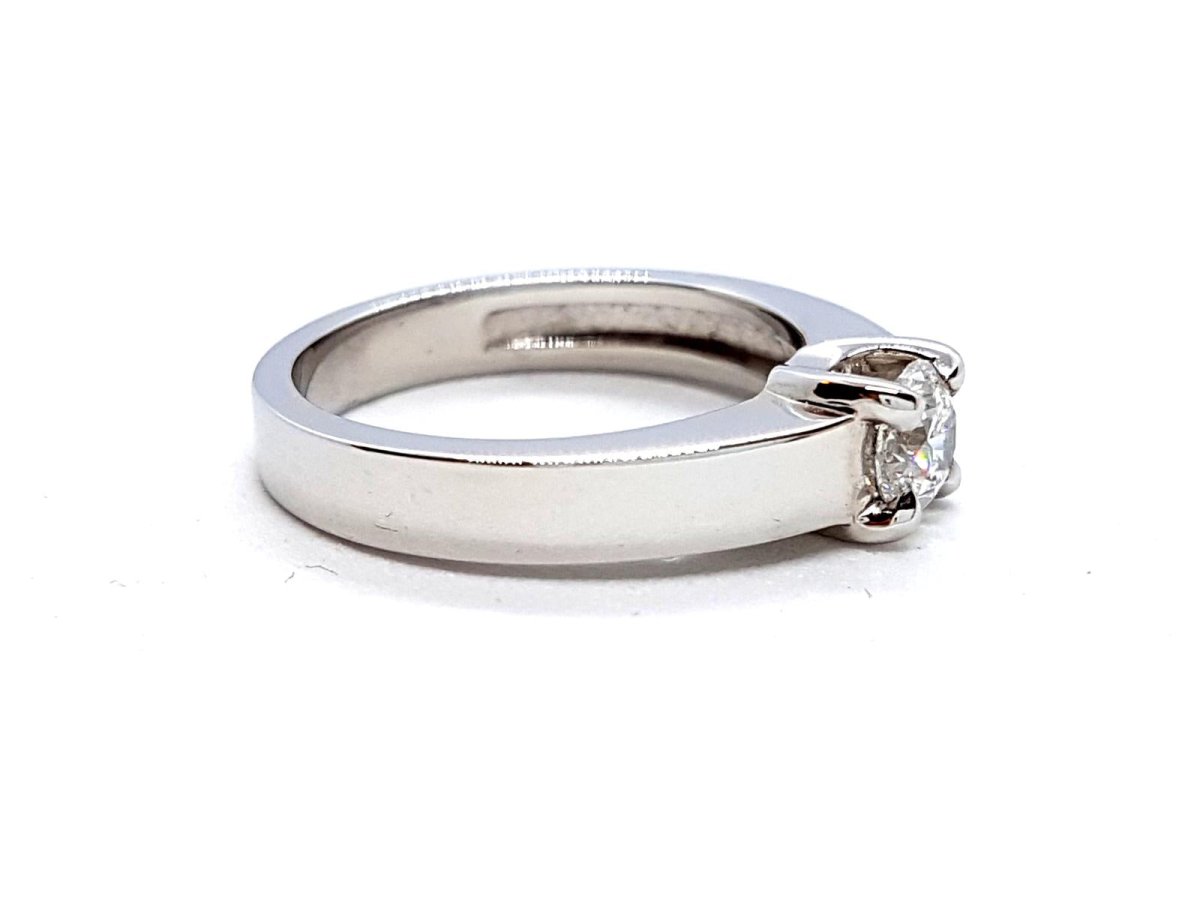 Bague Solitaire Or blanc Diamant - Castafiore