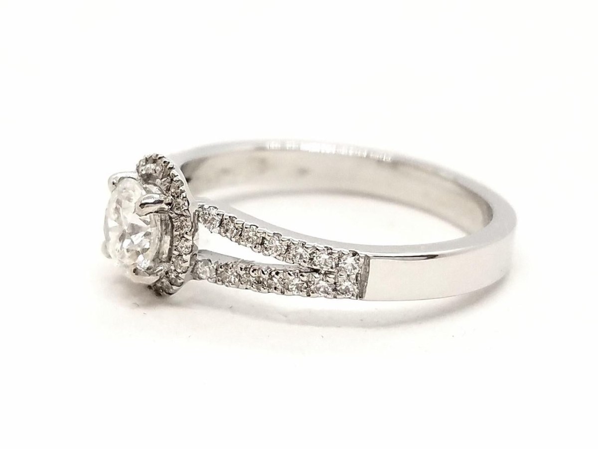 Bague Solitaire Or blanc Diamant - Castafiore