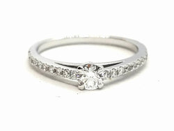 Bague Solitaire Or blanc Diamant - Castafiore