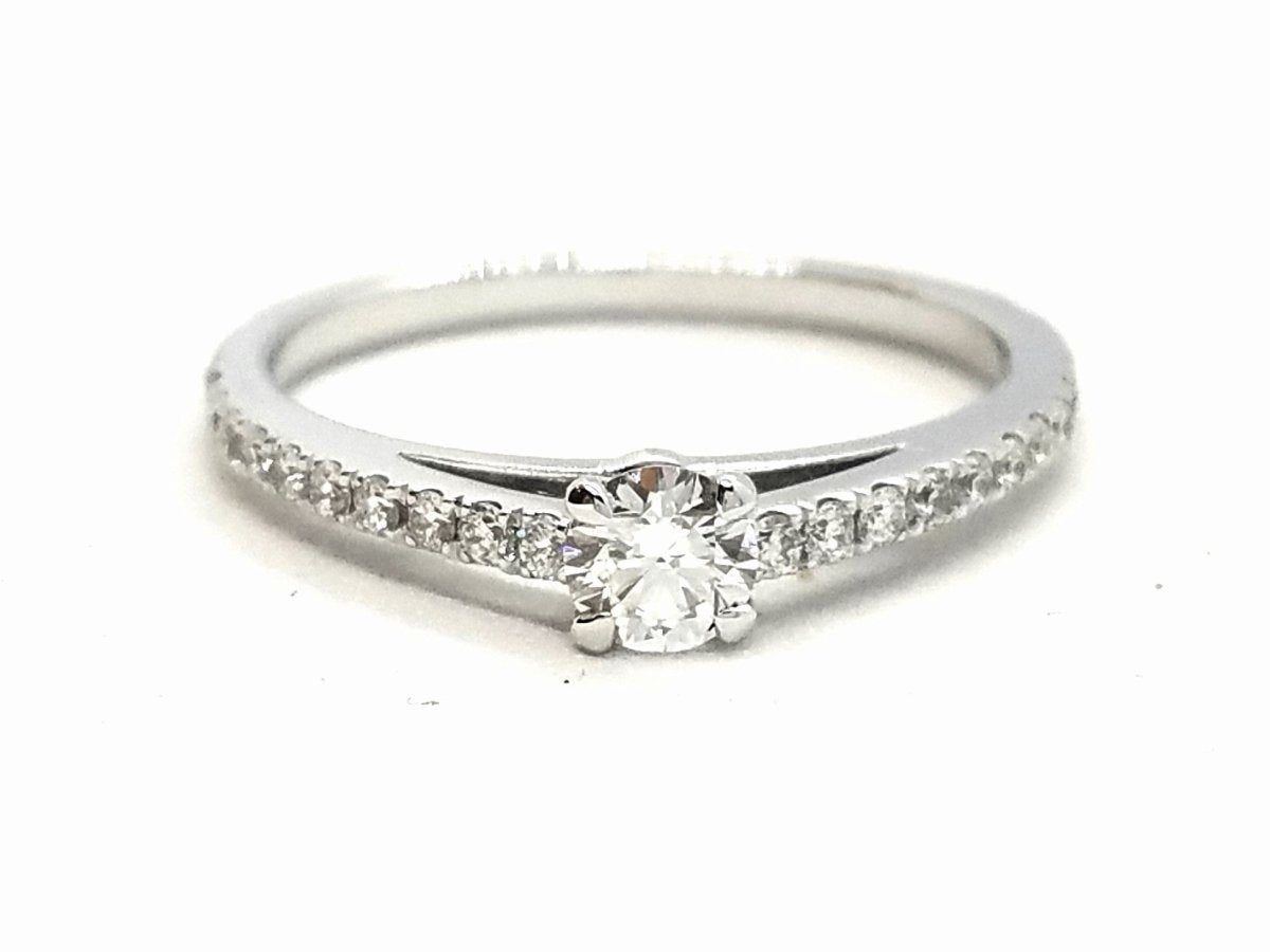Bague Solitaire Or blanc Diamant - Castafiore
