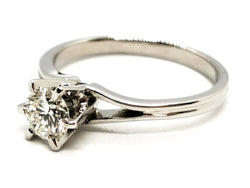 Bague Solitaire Or blanc Diamant - Castafiore
