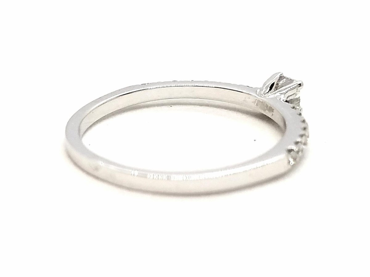 Bague Solitaire Or blanc Diamant - Castafiore