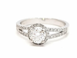 Bague Solitaire Or blanc Diamant - Castafiore