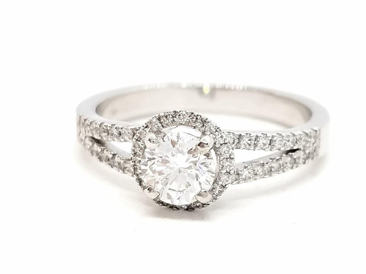 Bague Solitaire Or blanc Diamant - Castafiore