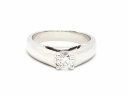 Bague Solitaire Or blanc Diamant - Castafiore