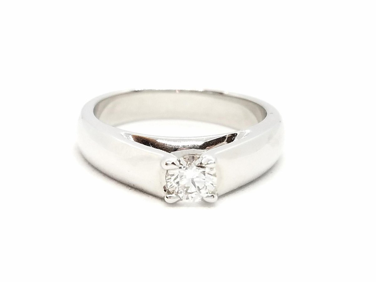 Bague Solitaire Or blanc Diamant - Castafiore