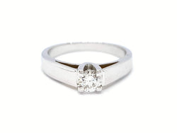 Bague Solitaire Or blanc Diamant - Castafiore