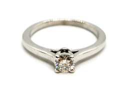 Bague Solitaire Or blanc Diamant - Castafiore