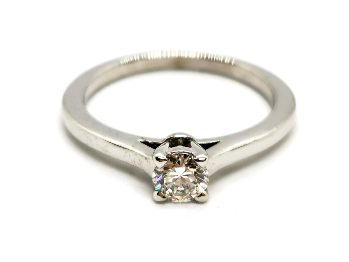 Bague Solitaire Or blanc Diamant - Castafiore