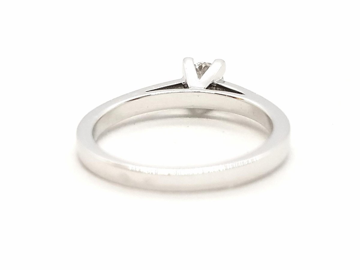 Bague Solitaire Or blanc Diamant - Castafiore