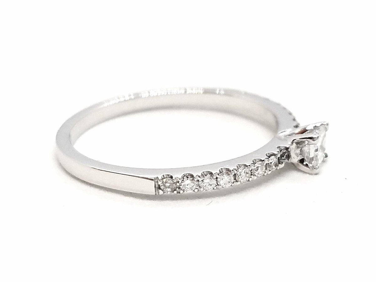 Bague Solitaire Or blanc Diamant - Castafiore
