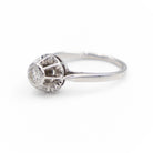 Bague Solitaire Or blanc Diamant - Castafiore