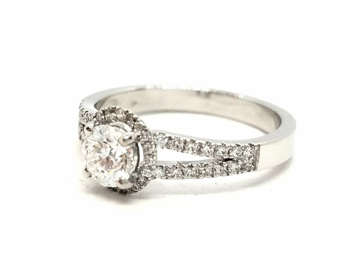 Bague Solitaire Or blanc Diamant - Castafiore
